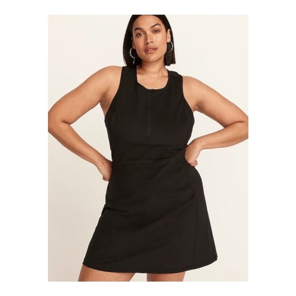 J Crew Active Cloudstretch Half Zip Sports Dress Black XXL NWT